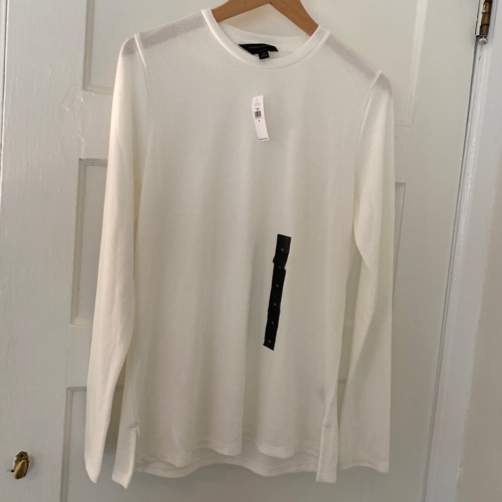 Banana Republic Factory White Long Sleeved Women’s Shirt, medium